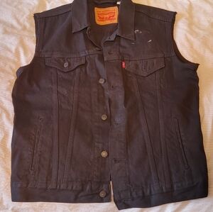 Black Levi's Jean Jacket Vest